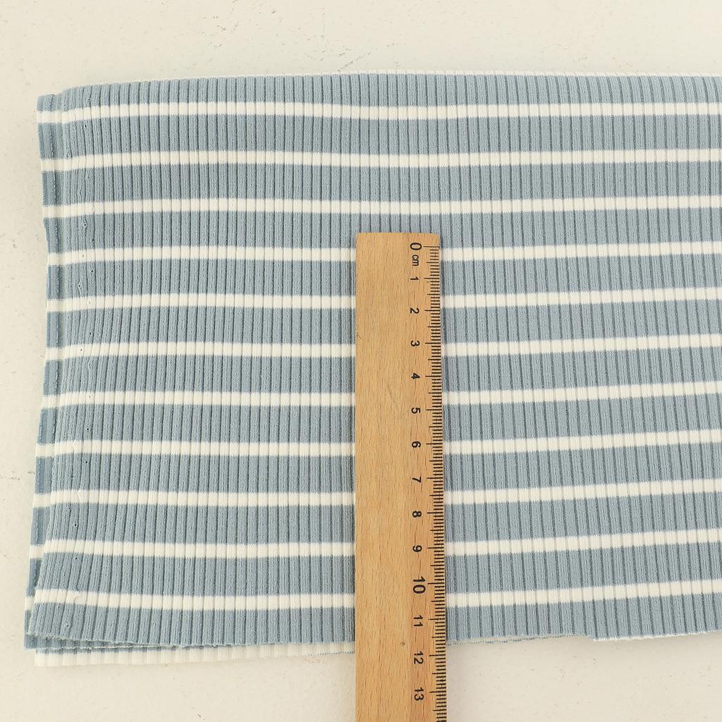 Rib Combed Rainbow Cuff Fabric By Half Yards Striped Stretch For Sewing Base Shirt Knitting Neckline 50x125CM/PCS