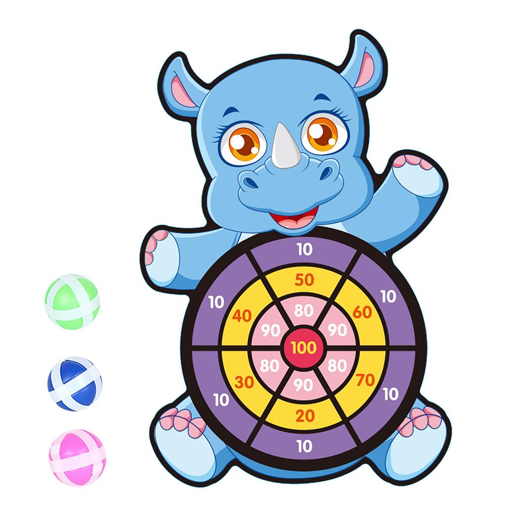 Cartoon Dart Board Games for Kids Board Games Kit with 3 Sticky Balls And Hook
