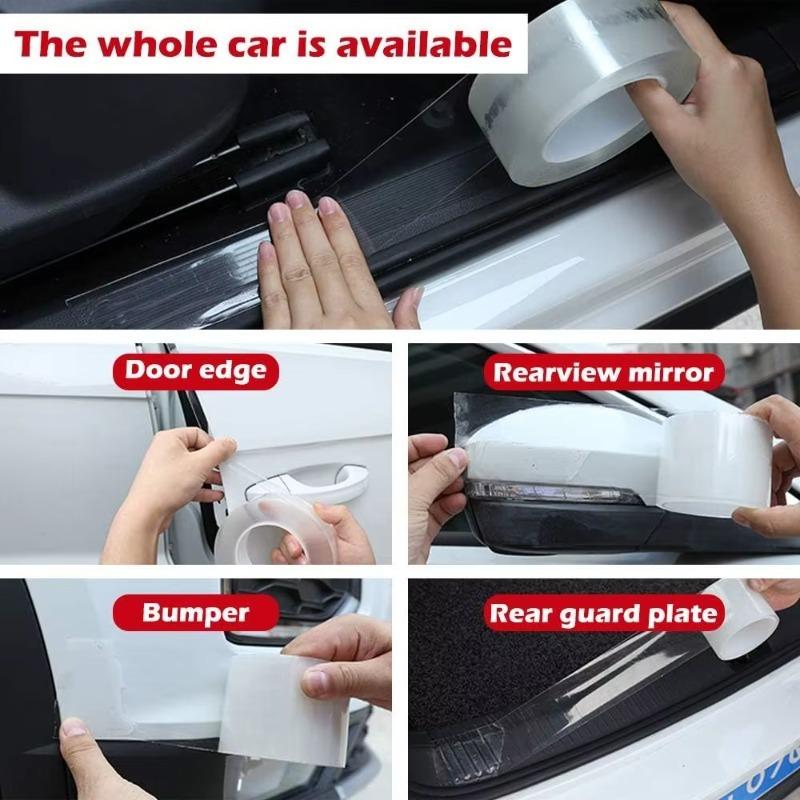 Car Door Transparent Protector Sticker Anti Scratch Tape Auto Trunk Sill Scuff Protector Film Door Edge Protective