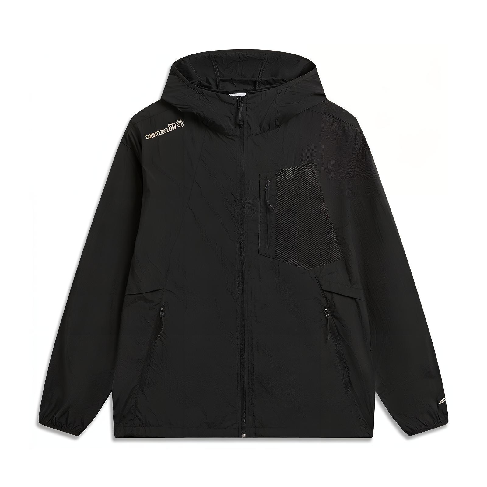 Li Ning Уличная одежда с защитой от солнца CF Tracing Мужская Черная AFDW207-3 XXL