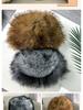 Faux Fox Fur Flat Top Winter Hat with Ear Protection, Thick and Versatile