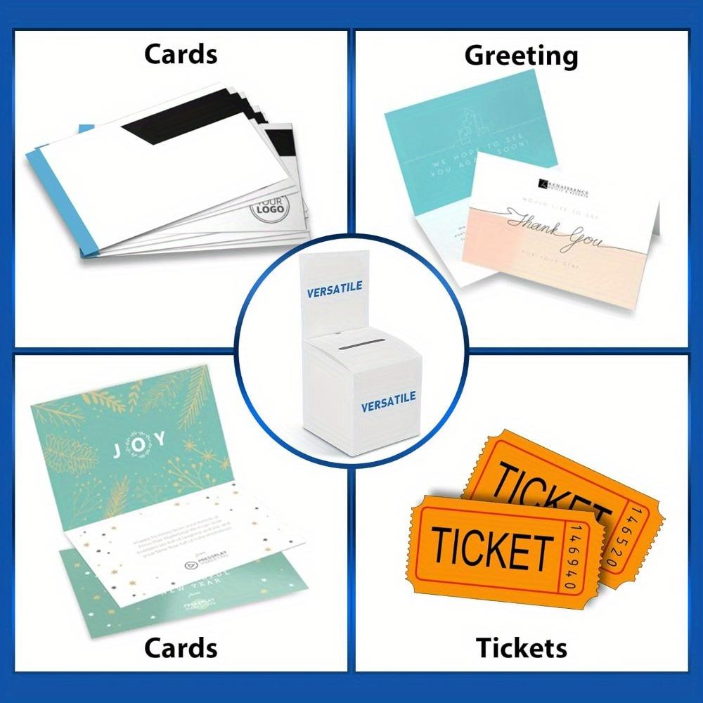 5 buc Cutii de sugestii Cutii pentru tombolă cu fantă Cutii pentru donații Cutii din carton alb Cutie de vot cu fantă pentru colectarea cărților de vizită Votare Concurs