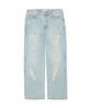 UNGIMMICK Unbalanced Damaged Denim Pants (Light Blue)