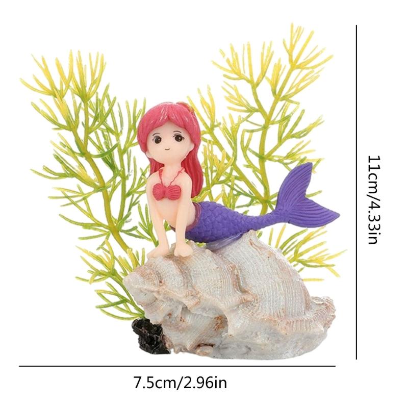 Aquariums Blond Girl Landscape Hideouts Coral Plastic Aquariums Decorations Art Crafts Terrarium Habitat Ornaments