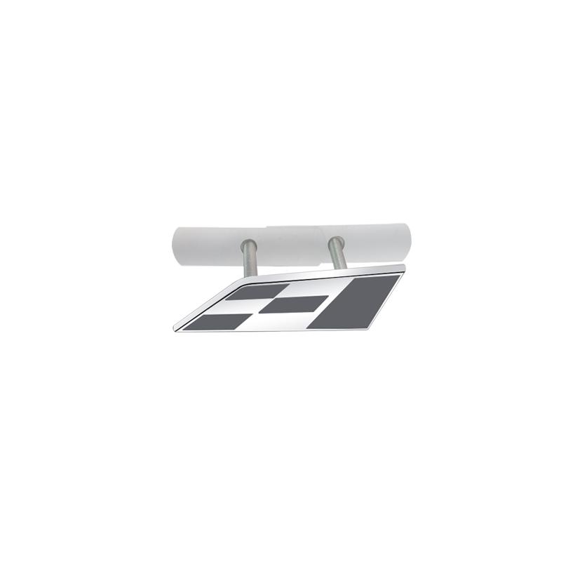 UQKX7 Metal 3D Race Flag Front Grille Sticker Car Rear Trunk Body Emblem Badge for Seat Leon 300 Altea Ibiza Toledo Cordoba cupra