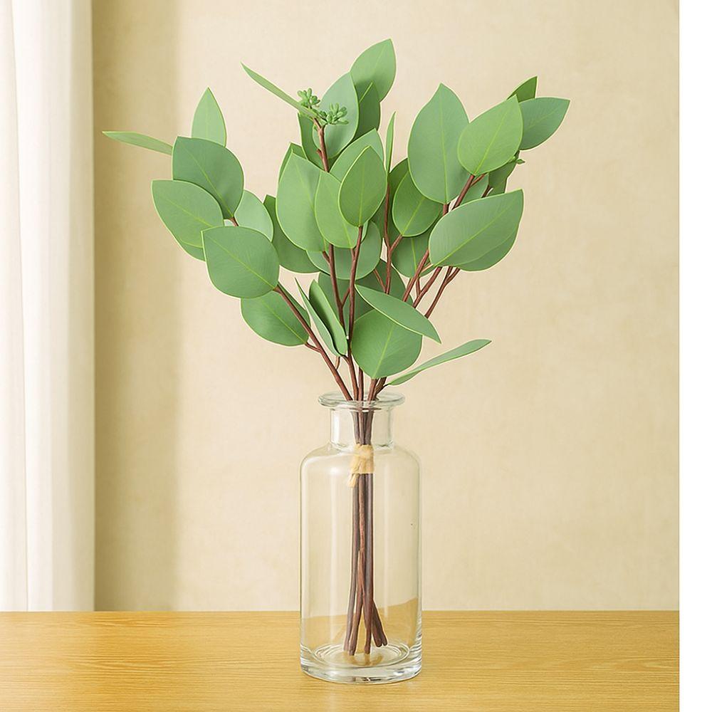 3D Printing Artificial Eucalyptus Leaf Green Leaves Lifelike Silk Willow Leaves UV Resistant DIY Plants Fake Plants Garden