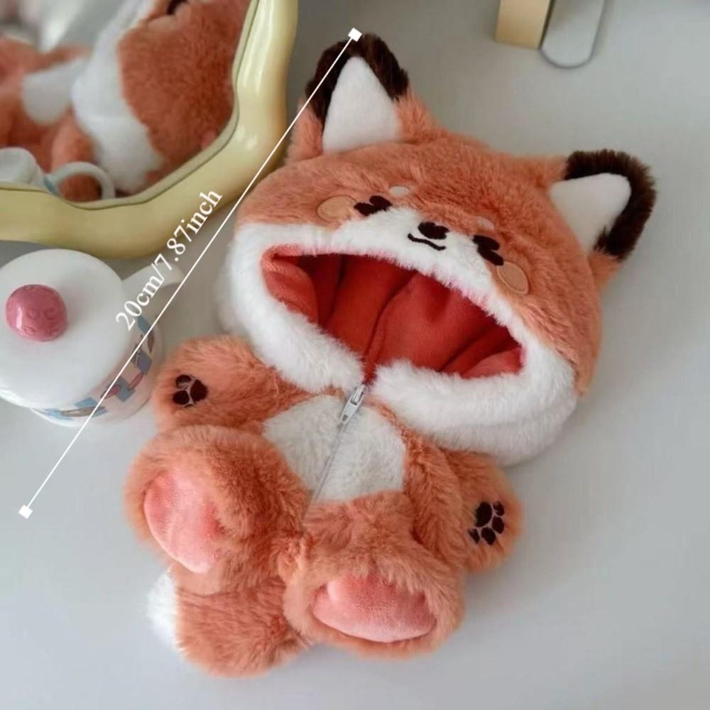 Fox Bunny Baby Clothes 20cm Doll Clothing Cute Outfit Animal Onesie  Doll Costume
