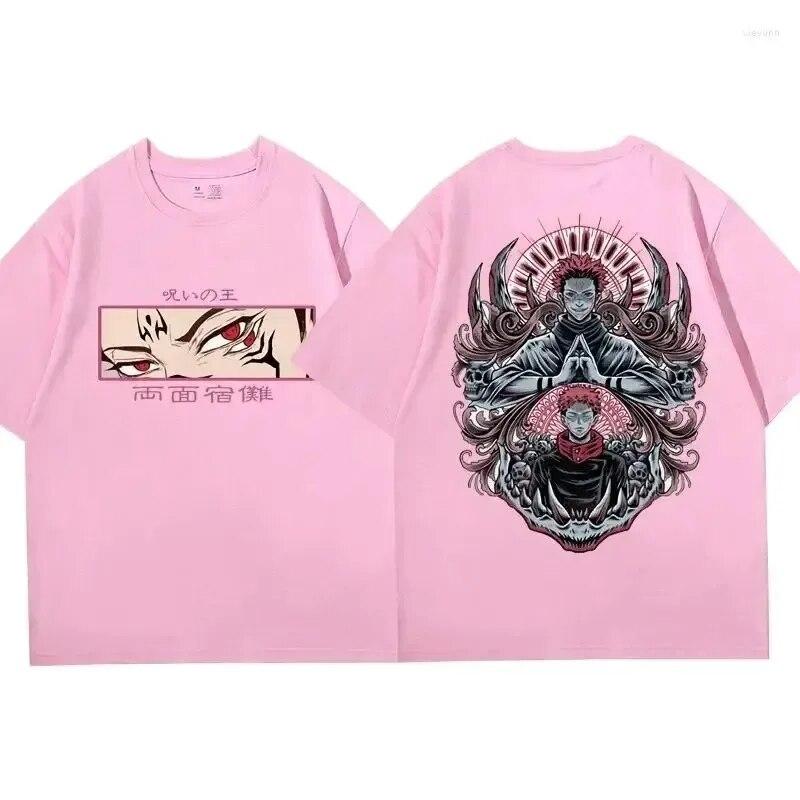 Unisex Vintage Extra Stor Bomulls-T-shirt Anime Jujutsu Kaisen Ryomen Sukuna T-shirt Serietidningsgrafiskt Tryck T-shirt Kortärmad Topp