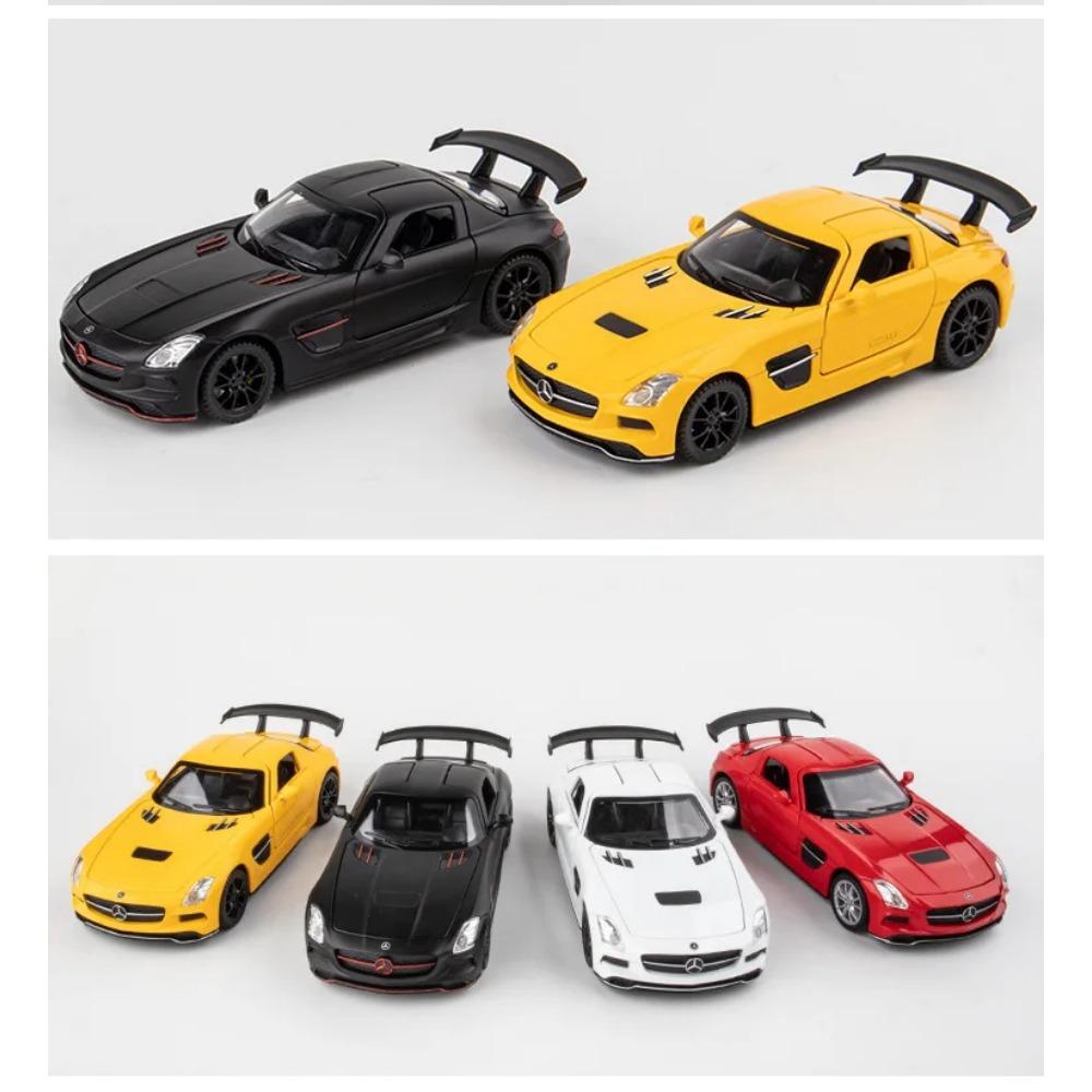 1/32 Scale Benz SLS AMG Super Sports Car Alloy Diecast Model Car Simulation Modle Car Collect Decorations Gift Box for Friend