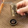 Round Plum Orchid Bamboo Chrysanthemum Square Copper Alloy Incense Burner for Indoor Aromatherapy and Home Ornament.