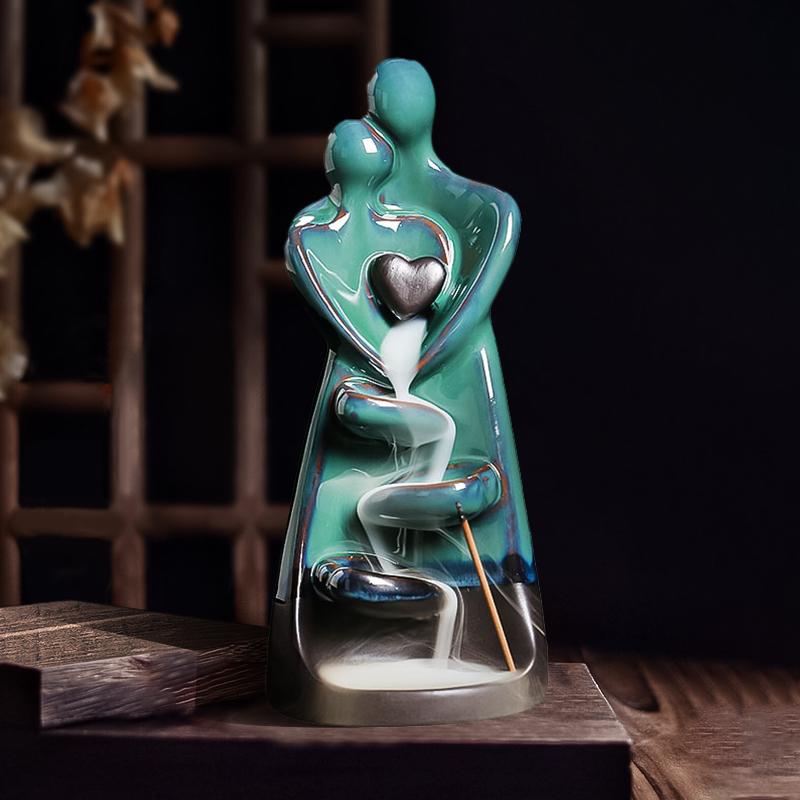 

Керамический настольный орнамент с обратным потоком на день Святого Валентина, подарок, курильница, украшения для дома