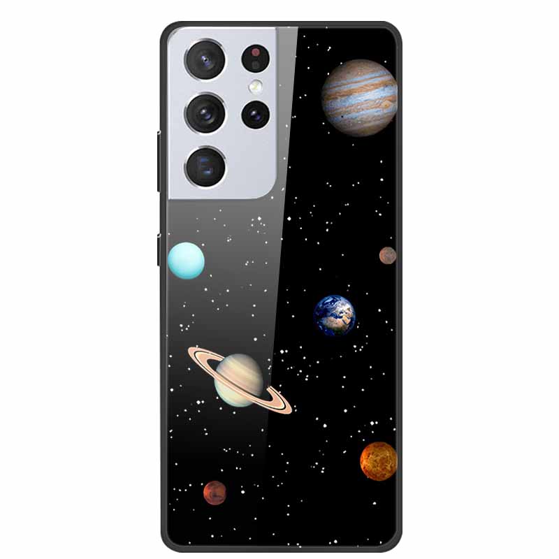 For Samsung Galaxy S25 Ultra Tempered Glass Case Back Cover Hard Phone Cases for SamsungS25 ULTRA Fundas Fashion Protector Coque