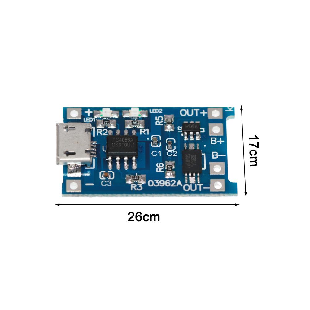 5 Lithium Battery Charge Modules with USB 5V 1A Features Battery For Protection and Charging Status Indicator LED