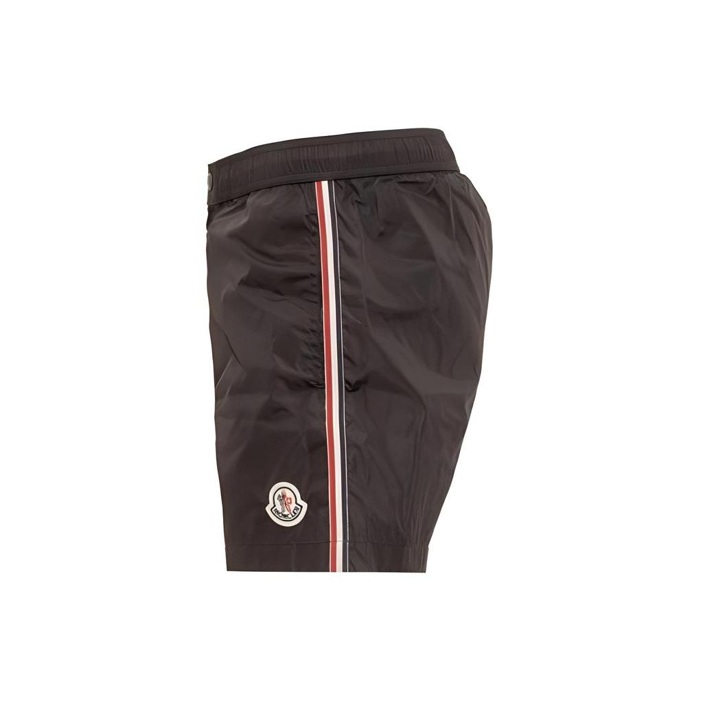 Moncler Striped Button Logo Casual Shorts Men shorts Brown I10912C0000653326833