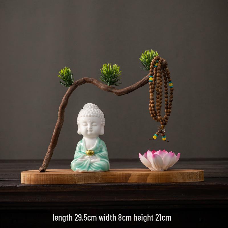 Zen Style Natural Wood Root Carving Ornament: Living Room Decoration & Bracelet Display Stand