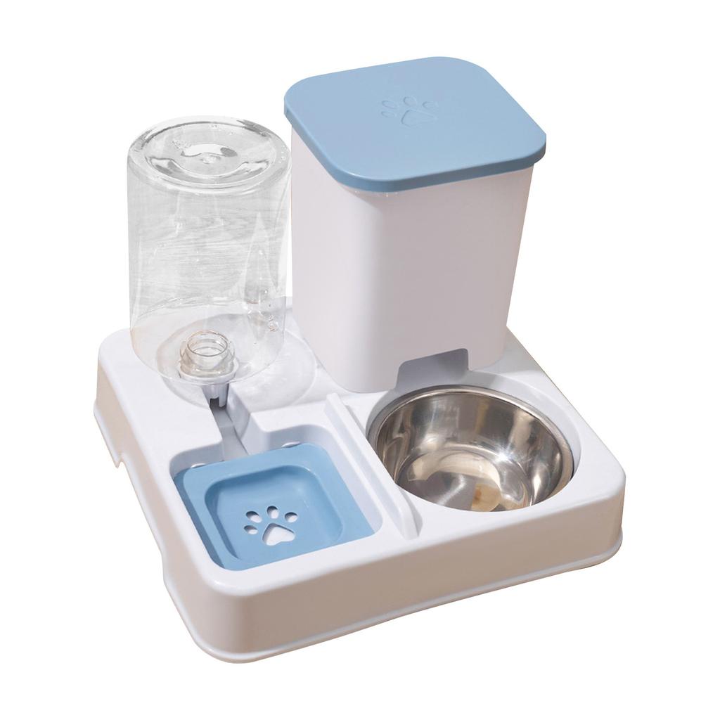 Cat Feeder And Drinker, 2 In 1 Automatic Pet Feeder, Pet Food Bowl, Pet Supplies For Small Medium Large Cats, Large Capacity Dog Bowl Drinking Water