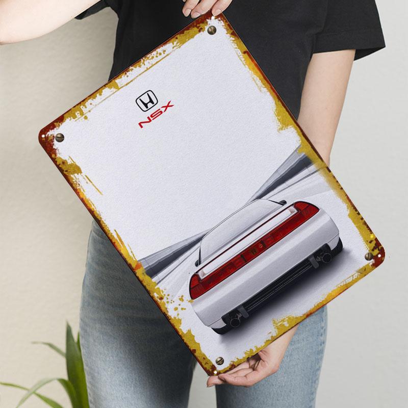 Honda NSX 1990 Metal Signs Car Poster Bar Accessories for Home Decor Custom Tinplate Sign for Wall Art Decoration Retro Man Cave