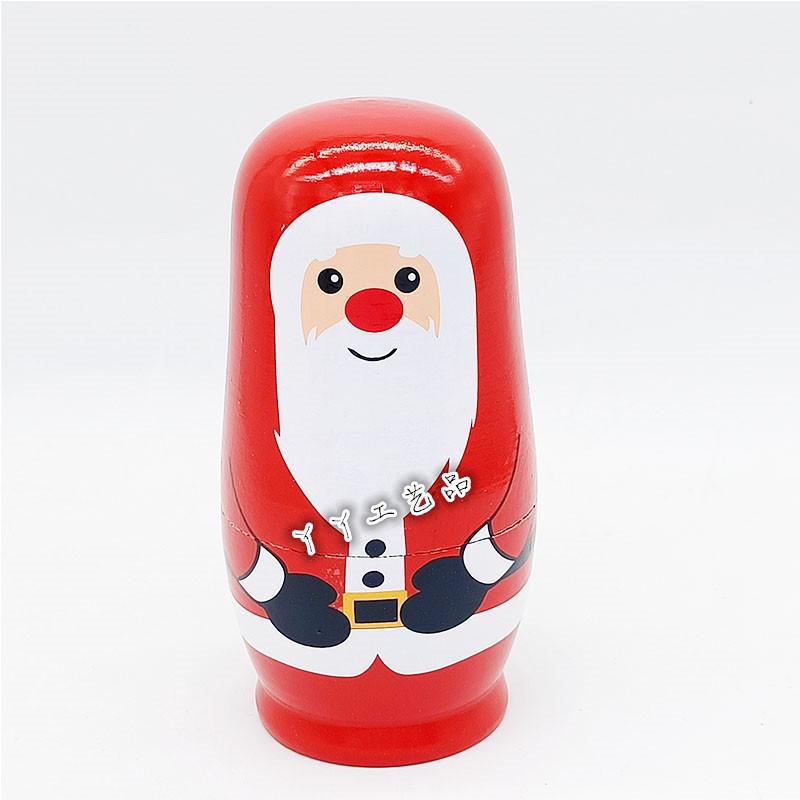 Six-Layer Santa Claus Snowman Nesting Dolls: Educational Wooden Toys & Home Decorations
