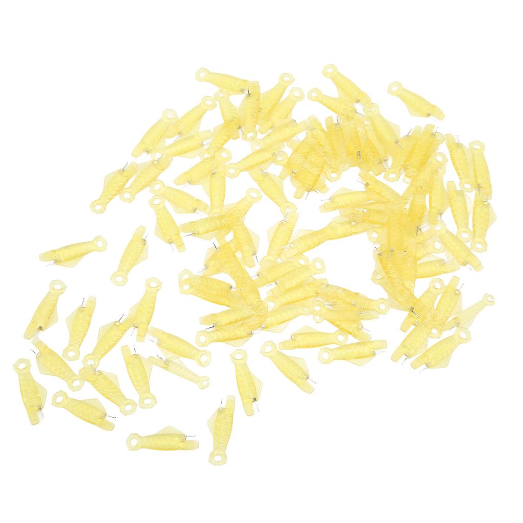 100 PCS Fish Needle Threaders Large Yellow Mini Small Fish Sewing Machine Automatic Needle Threader