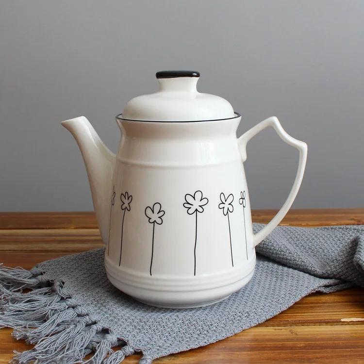 British Style Delicate Bone China Coffee Cup Set, European Vintage Tea Cup, Tea Kettle, Coffee Teapot And Tea Cup And Saucer Set