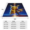 Pikachu Energy Transformation Flannel Blankets Winter  Super Warm Bedding Throws for Home Decor Novelty Bedspread Sofa Bed Cover