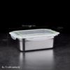 304 Stainless Steel Large Rectangular Food Storage Container for Kitchen and Refrigerator