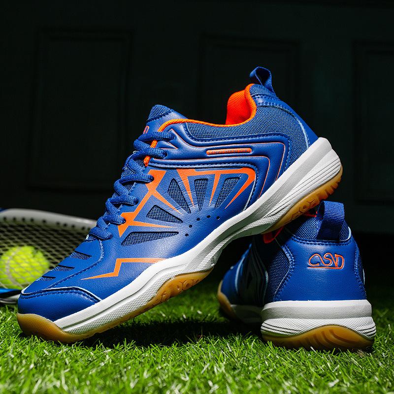 Badminton shoes men's and women's professional non-slip, wear-resistant and breathable rotating button carbon board children's competition training