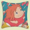 Cute Cartoon Ponyo Pillow Covers Cartoon Sofa Decorative Home Double-Sided Printing Short Plush Cute Cushion Cover