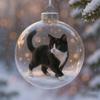 3D Animal Christmas Ball Ornament Funny Dog/Cat/Turtle Hanging Decoraton Clear Plastic Xmas Balls Ornament