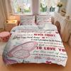 3pcs To My Granddaughter Bedding Set, Includes 1 Quilt Cover and 2 Pillowcases, Comfortable Bedding with Stylish Design for Bedroom