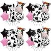 Temu Cow 40 Digital Set Farm Cow Theme Aluminum Film Balloon Set Children'S Birthday Party Arrangement