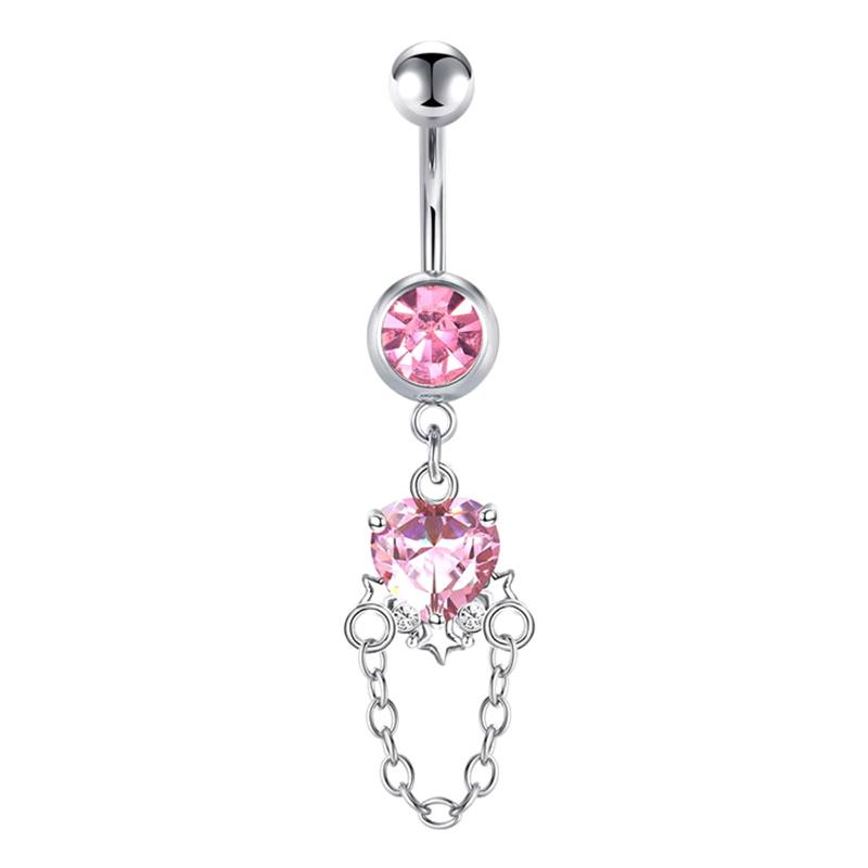 

Нержавеющая сталь розовая точка дрель пупочное кольцо бабочка циркон простая пряжка для пупка украшение для пирсинга