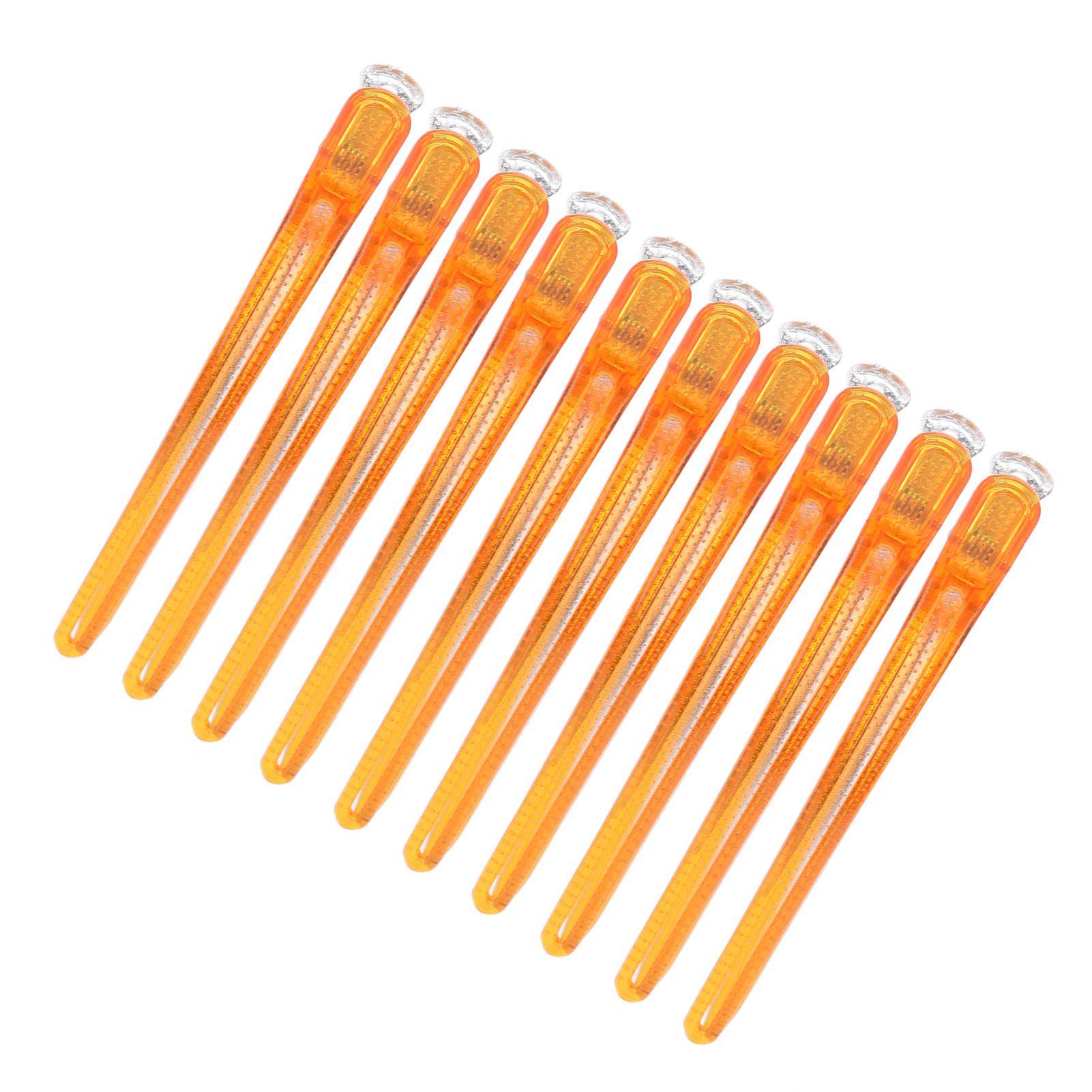 

10pcs Salon NonSlip Styling Sectioning Clip Portable Duckbill Hair Clip Hairdressing Tool(Orange ) оранжевый