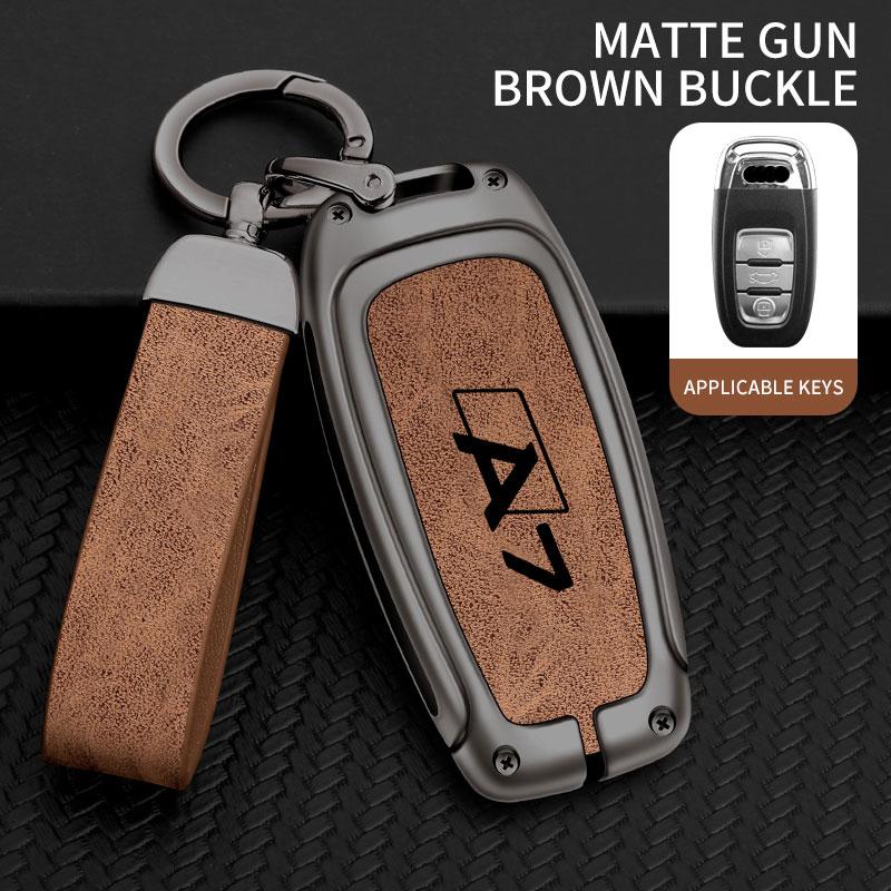 For A7 S7 4G Quattro 2015 2020 Remote Control Protector Car Accessories Fashion Zinc Alloy Car Key Cover Protective Case