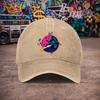 pc Unisex Astronaut Skateboard Vintage Washed Baseball Cap  Unisexs Trendy Hat  Versatile Duckbill Cap  Fun Print  A Unique B