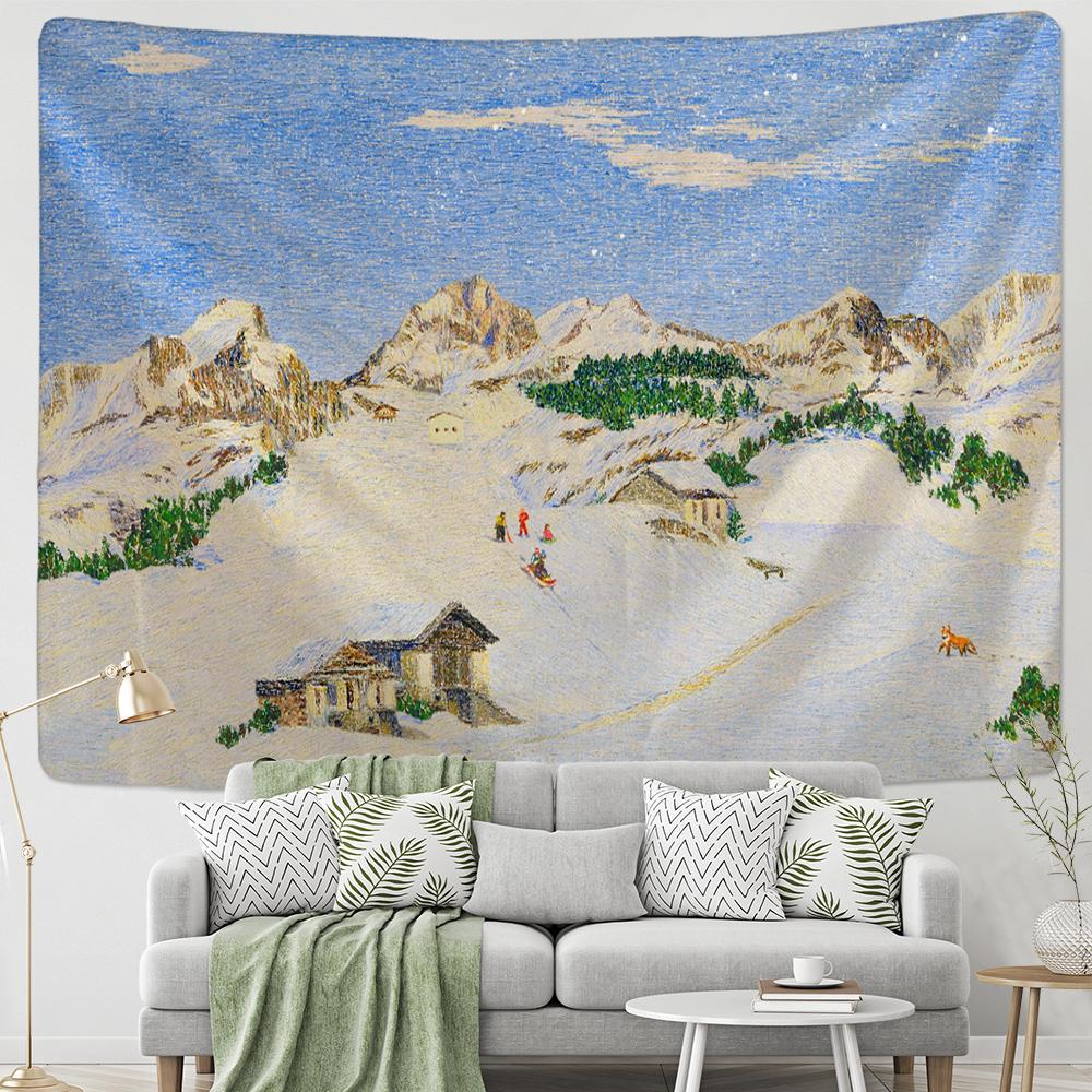 Wandteppich mit berühmtem Van Gogh-Druck, Decke, Wandbehang, Stern, Mond, Nacht, Wandteppich, dekorative Decke, Stoff, Schlafzimmer, 200 x 150 cm, groß