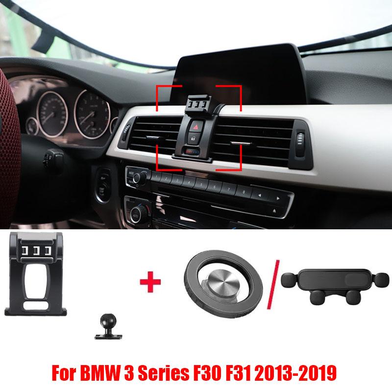 For BMW 3 Series F30 F31 2013-2019 Phone Holder Car Magnetic Phone Mount Air-vent Foldable Gravity Phone Bracket