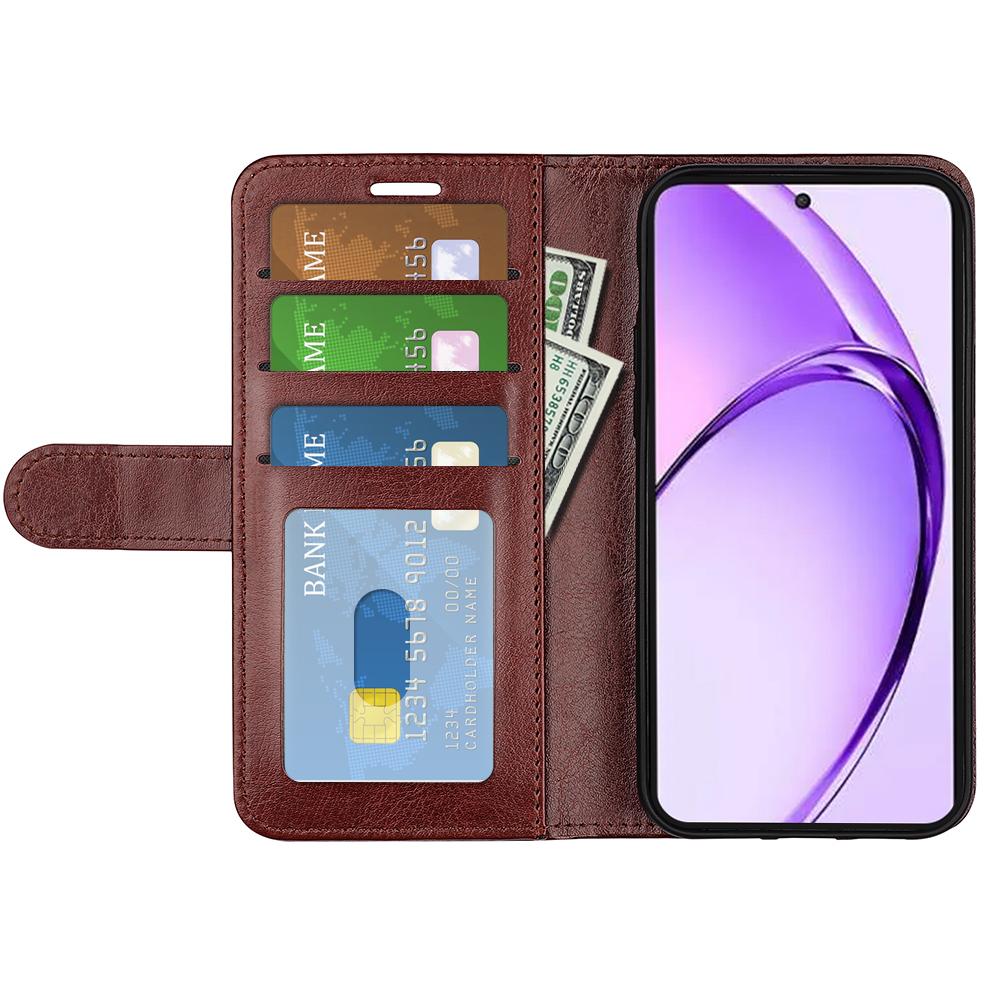 For Oppo A3 Pro (Global) 5G/A3 Pro (India) 5G/K12x 5G (India)/A80 5G Case Crazy Horse Texture Leather Stand Wallet Phone Cover