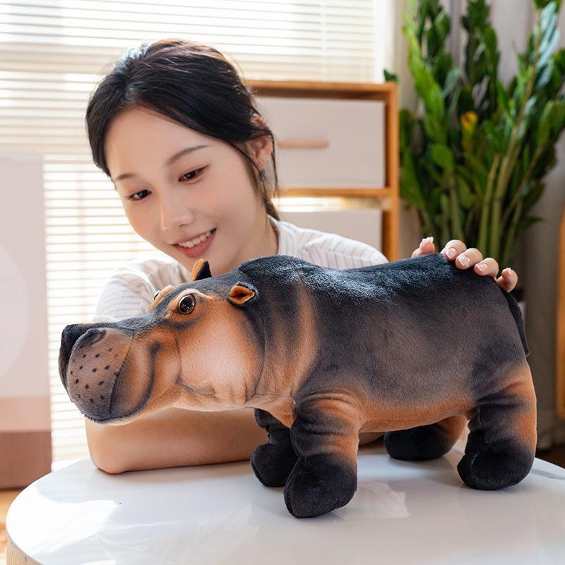Cartoon Simulation Hippo Doll Plush Toy Cute Hippo Doll Children Soothing Rag Doll Boy Birthday Gift