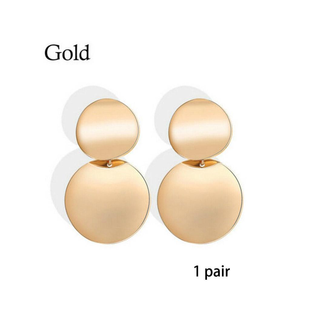 1 Pair Alloy Earring Ear Pendent Fashion Jewelry Fine Workmanship Long-lasting Round Plate Exquisite Attractive