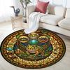 Frogs Forest Journey Round Area Rug Under Office Chairs Bedroom Living Room Home Decor