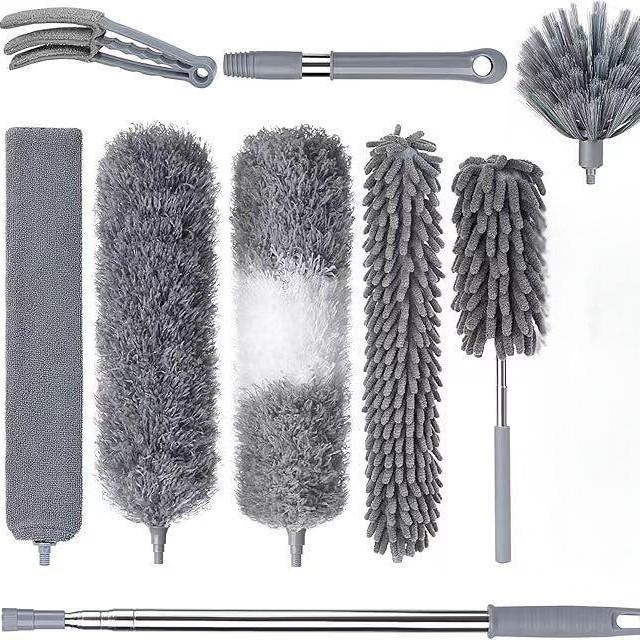 Flexible Electrostatic Chenille Duster with Bendable Brush
