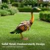 Metal Duck Garden Statue Hand-Painted Bird Decoy Nature-Nature-Themed for Patio