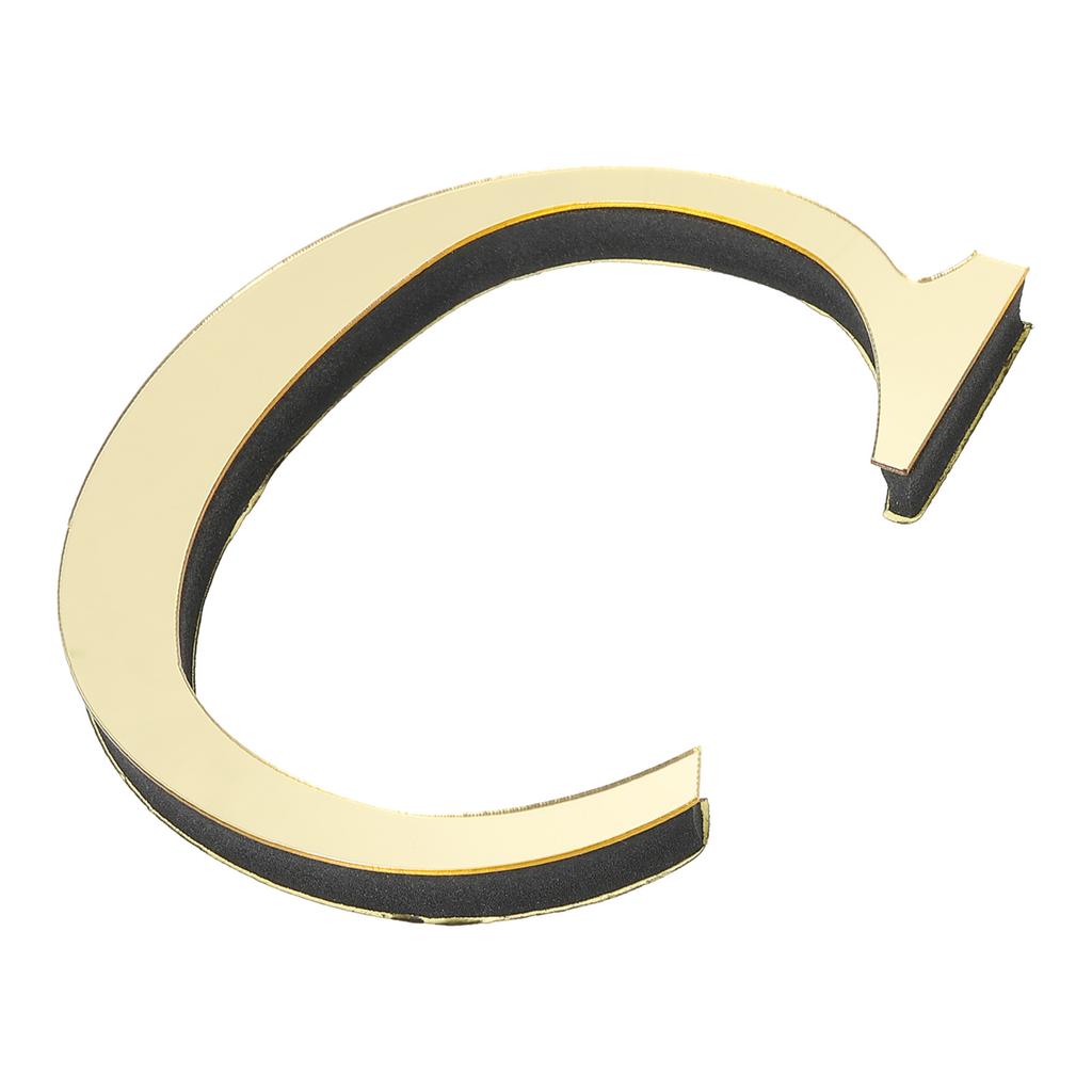 Adesivo de Parede Acrílico Espelhado 3D 10cm 26 Letras Inglesas Adesivos de Parede Decalques Autoadesivos Arte de Parede Murais Casa Festa Dourado Claro