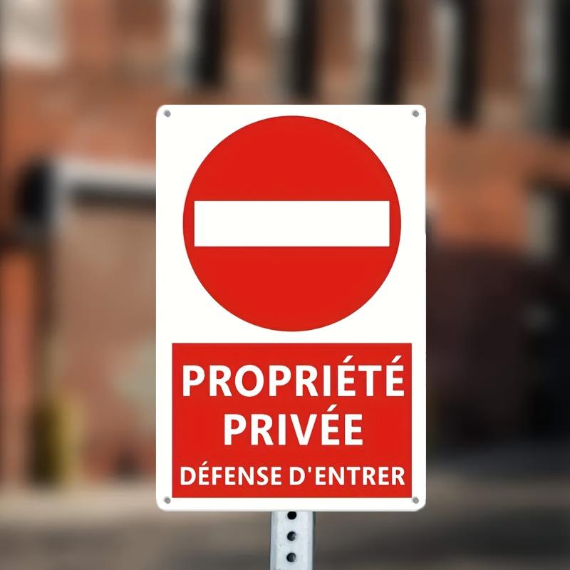 [Durable Vintage Metal Sign] Durable Vintage Metal Sign - 'Private Property No Entry' Wall-Mounted Outdoor Decor, English French