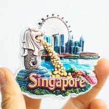 1PC Singapore Fridge Magnets, Singapore Attractions Fridge Magnets, Singapore Travel  Souvenir City Scenery  Gifts To Friends
