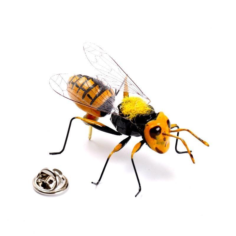 Handmade Painting Bumblebee Bee Wasp Brooch Pin Insect Brooch Bee Fly Insect Brooch Clothes Accessories as the picture