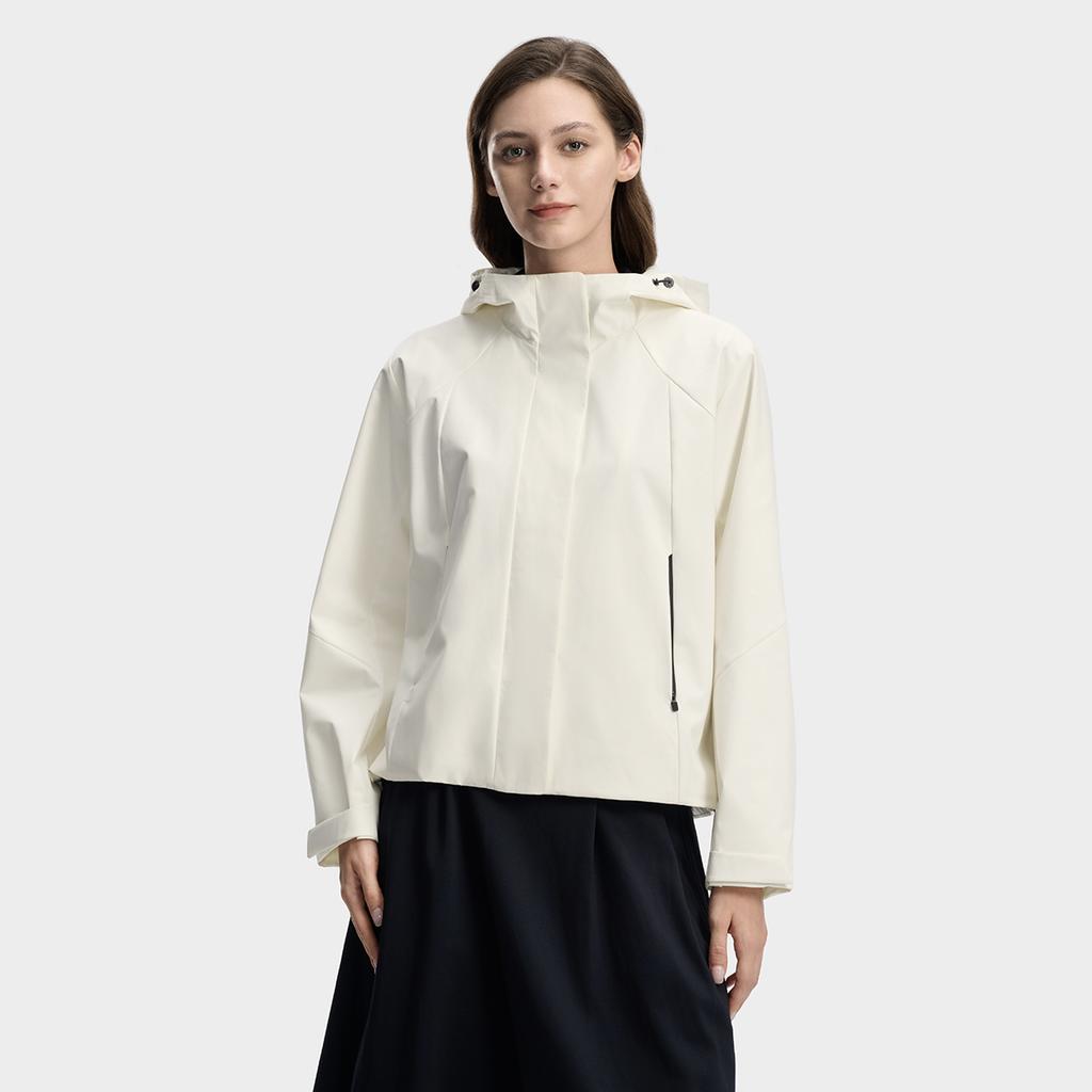 Fila White Fashionable Personality Simple Classic Retro Sports Casual Versatile Comfortable Hooded Loose Woven Jacket Women Jackets F11W613701FIV