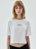 [mardimercredi] Cropped Basic T-shirt Mardi Serif Logo_White