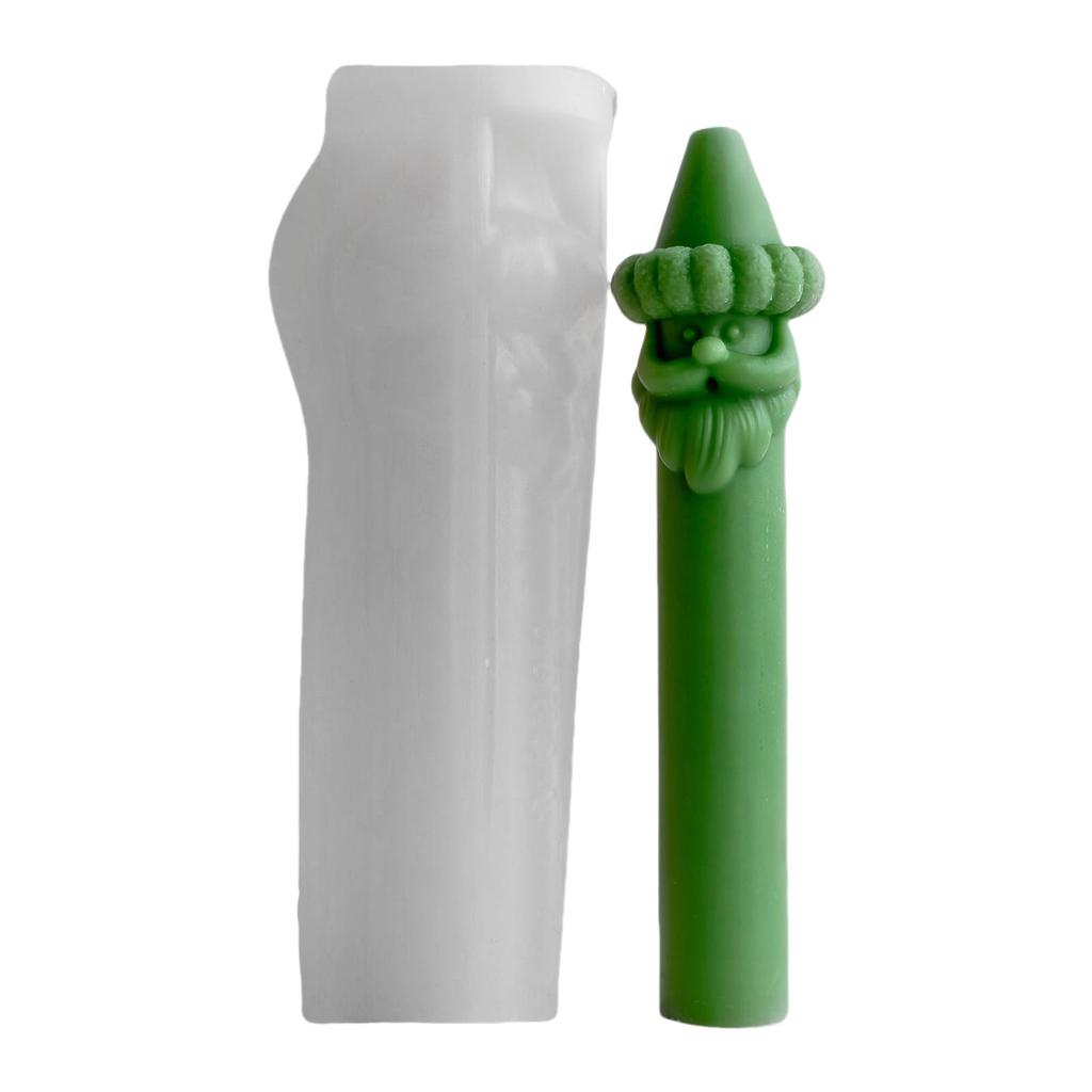 Santa Clause Pillar Candle Silicone Mold For Holiday Decoration Christmas Candle Silicone Mold for Making Candle Soap